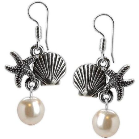 Starfish Scallop Pearl Earrings