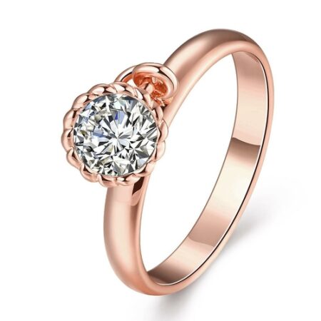 18K Rose Gold Plated Eliana Ring made with Crystals