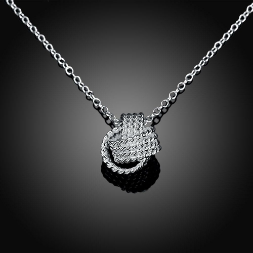 Women's Mesh Necklace in 18K White Gold Plated