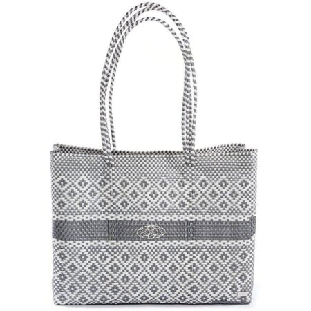 Silver Aztec Travel Tote Bag with Clutch