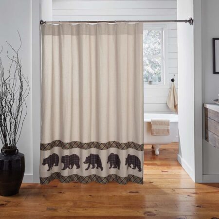 Wyatt Bear Shower Curtain 72x72