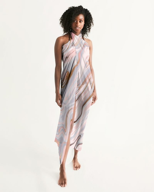 Sheer Love Marble Swimsuit Cover Up