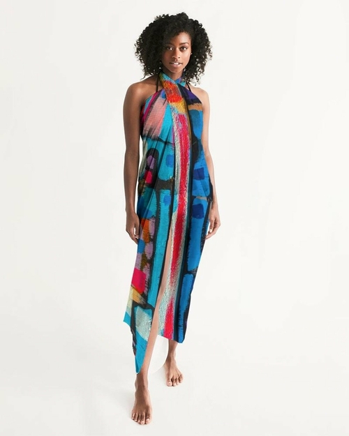 Swimsuit Cover Up Wrap / Sheer Multicolor