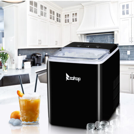 Ice Maker Black Plastic Transparent Cover/display Commercial/household Xh - Black