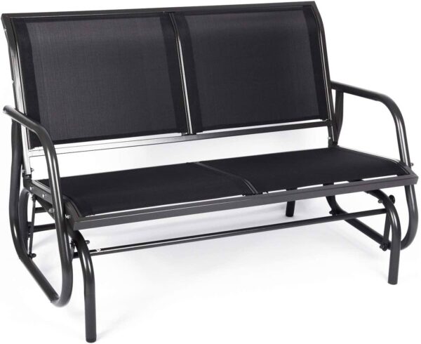 Bosonshop Outdoor Swing Glider Bench For 2 Persons Patio Rocking Chair Garden Seating