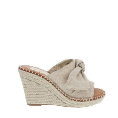 Women's Knotted Band Slip-On Wedge Shoes