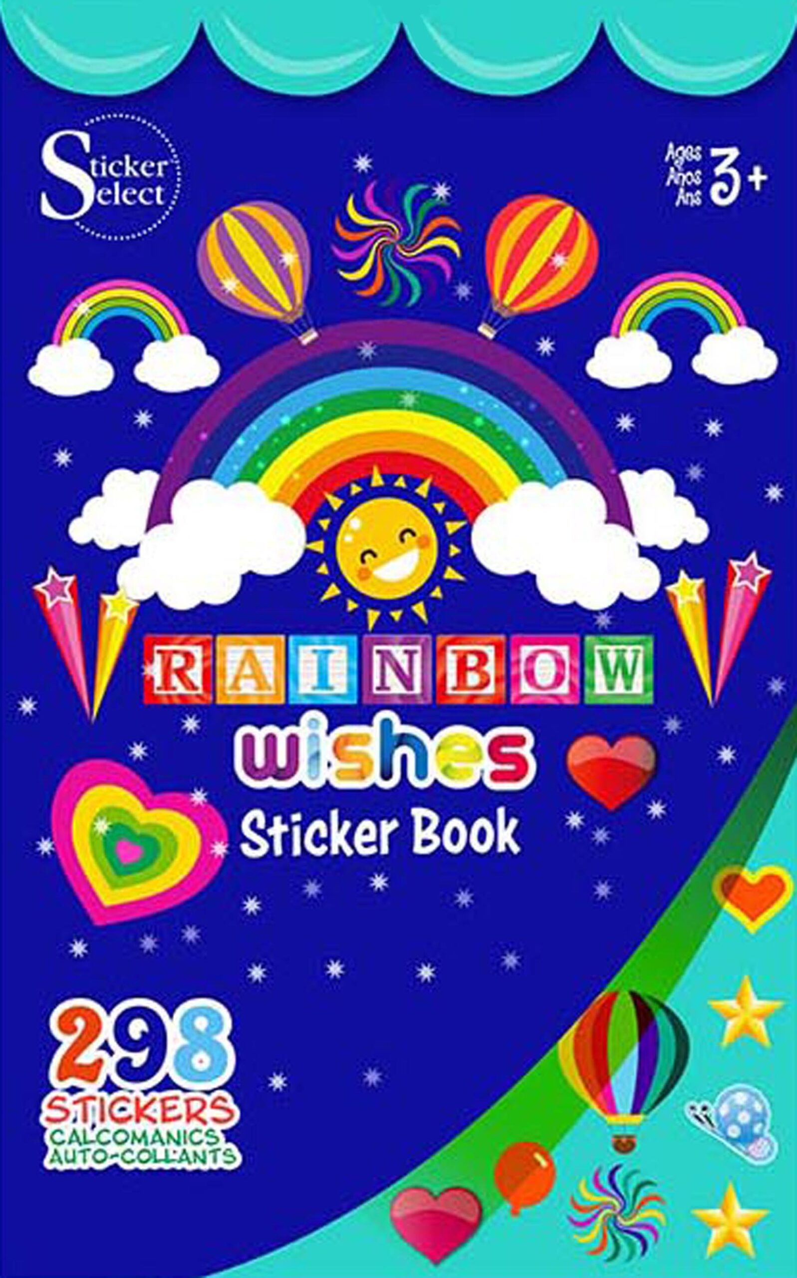 Themed Sticker Book 9.5"x5.75"-Rainbow Wishes