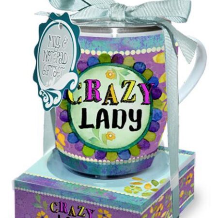 Mug and Note Stack: Crazy Lady