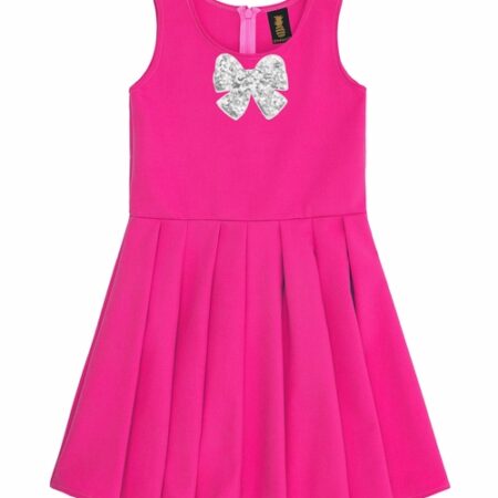 Hot Pink Fuchsia Flare Dress - Girls