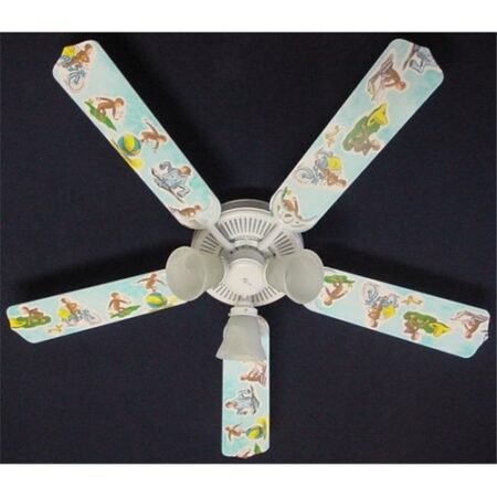 Curious George Monkey Ceiling Fan - 52 inches