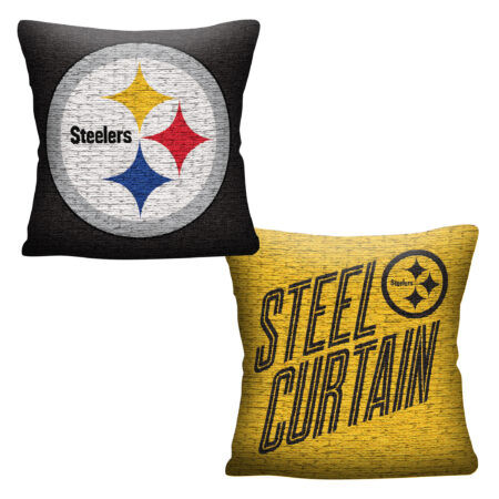 Steelers, Invert, Woven Pillow