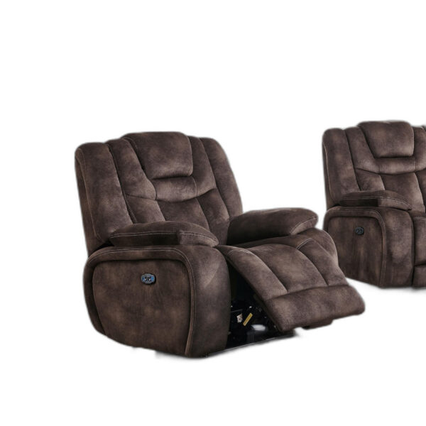 Chocolate Power Glider Recliner with Adjustable Power Headrest and USB Port