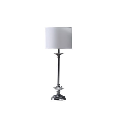 Stylish Floral Crystal and Metal Table Lamp - 26 inches