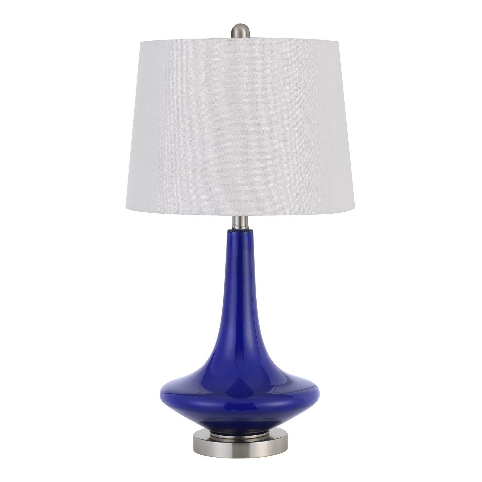 Set of Two 26" Navy Blue Glass Table Lamps
