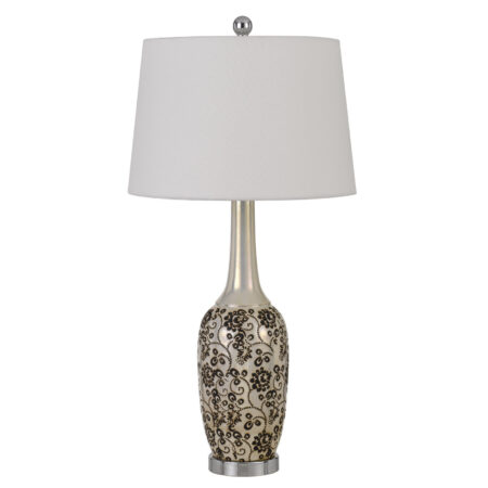 Set of Two, Stylish Ceramic Pearl Table Lamp, 30 - inches
