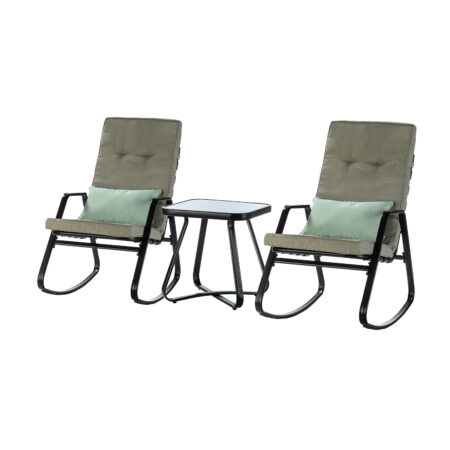 Dark Grey, Outdoor Rocking Chair and Table Set