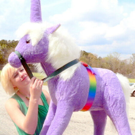 Giant, Soft, Purple Stuffed Unicorn -36 inches Tall