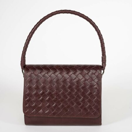 Full-grain Meticulously Woven Leather Purse