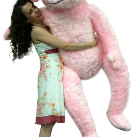 Giant and Soft Stuffed Pink Gorilla, 6 foot Tall